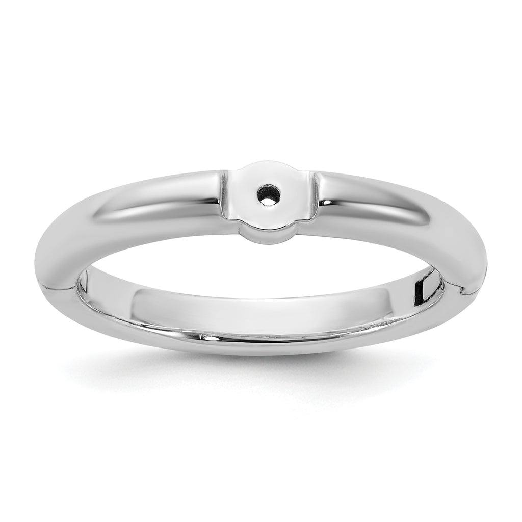 14kw CLIQ Low Profile Hinged Peg Set Engagement Ring Mounting, No Stone Included