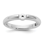 14kw CLIQ Low Profile Hinged Peg Set Engagement Ring Mounting, No Stone Included