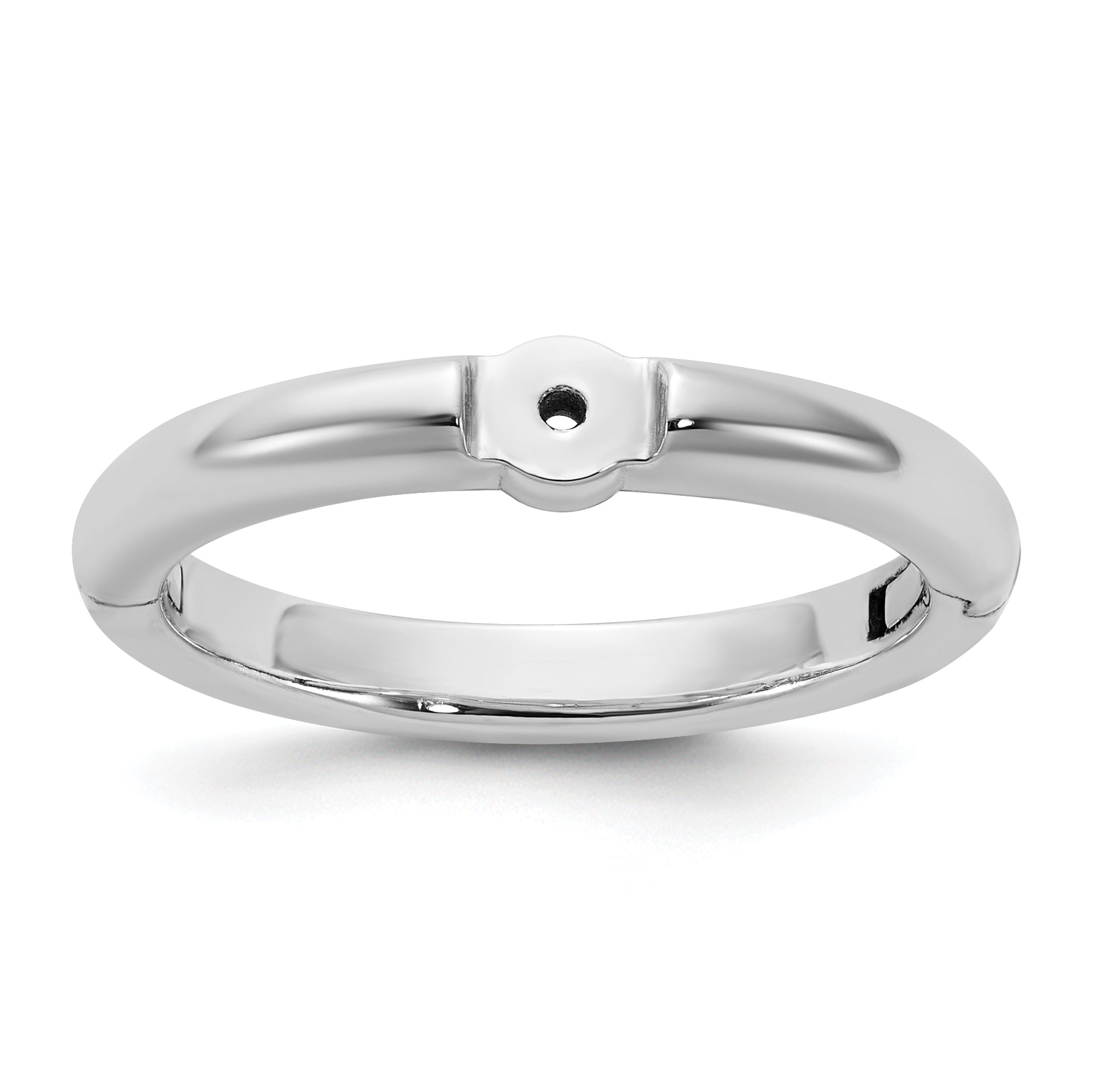 14kw CLIQ Low Profile Hinged Peg Set Engagement Ring Mounting, No Stone Included