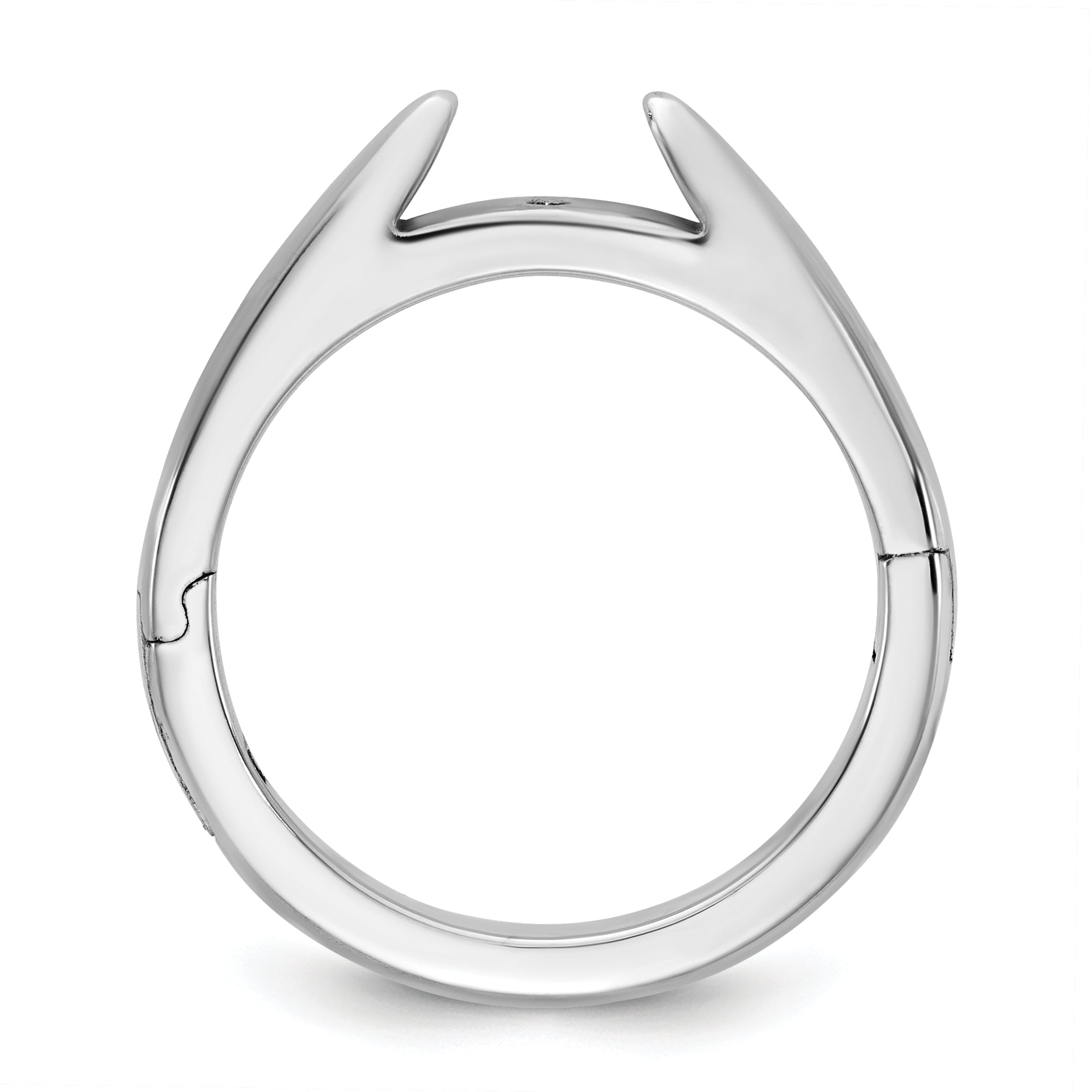 14kw CLIQ Hinged Cathedral Solitaire Peg Set Engagement Ring Mounting (No Stone Included)
