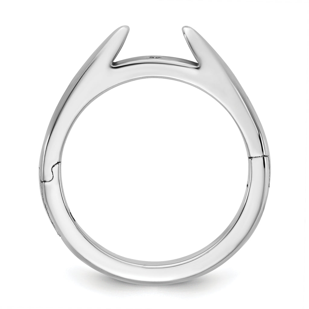 14kw CLIQ Hinged Cathedral Solitaire Peg Set Engagement Ring Mounting, No Stone Included