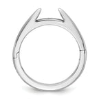 14kw CLIQ Hinged Cathedral Solitaire Peg Set Engagement Ring Mounting, No Stone Included