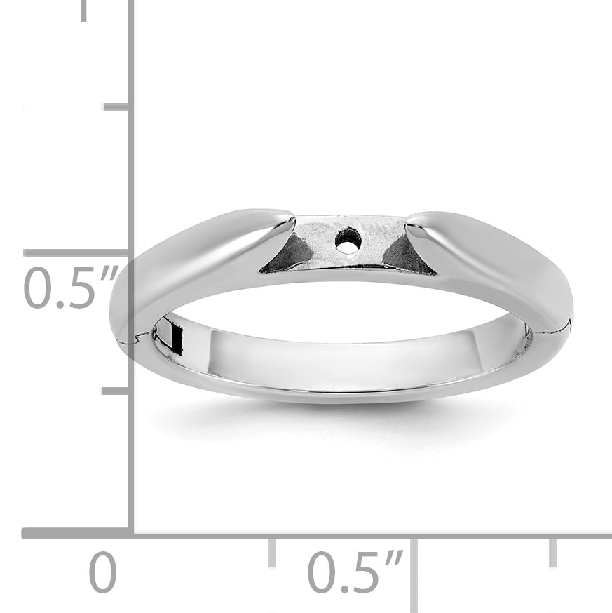 14kw CLIQ Hinged Cathedral Solitaire Peg Set Engagement Ring Mounting, No Stone Included
