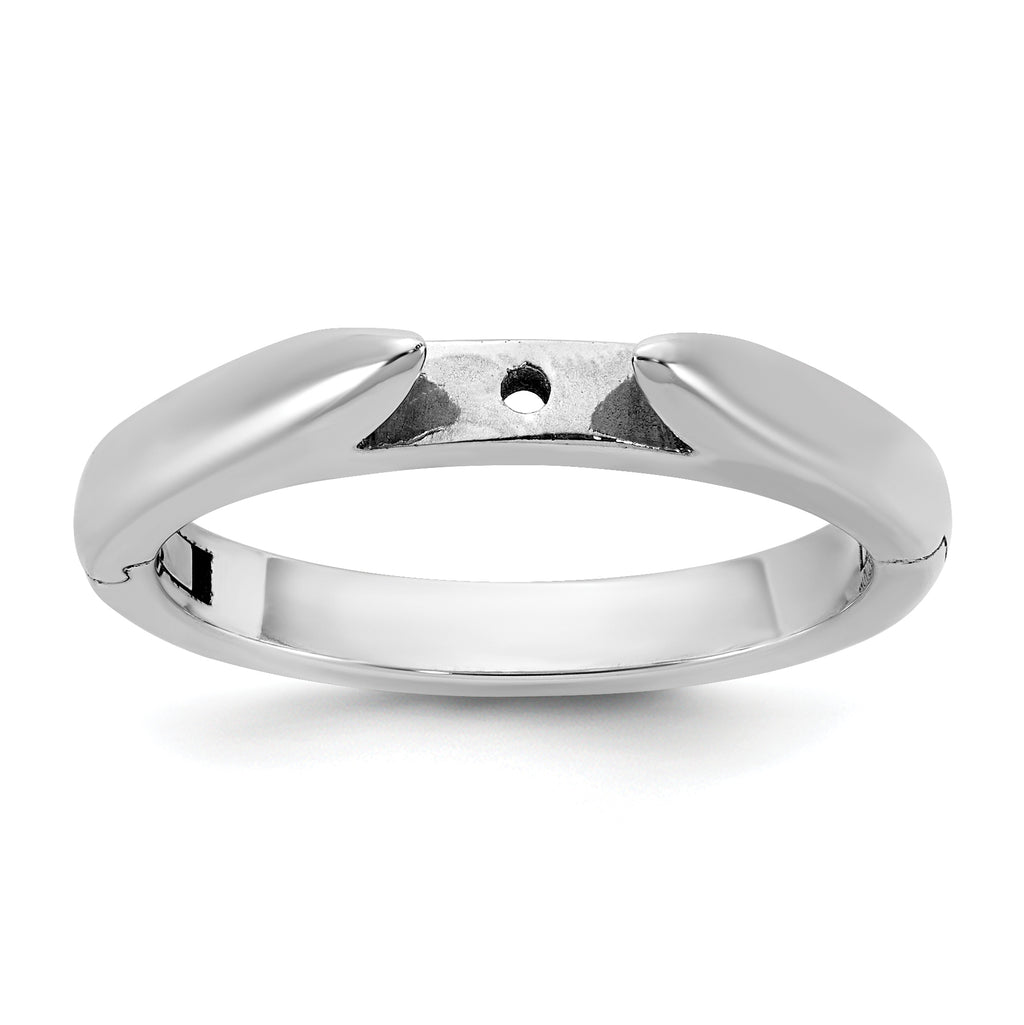 14kw CLIQ Hinged Cathedral Solitaire Peg Set Engagement Ring Mounting, No Stone Included