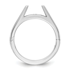 14kw CLIQ Hinged Cathedral Solitaire Peg Set Engagement Ring Mounting (No Stone Included)