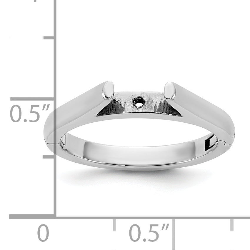 14kw CLIQ Hinged Cathedral Solitaire Peg Set Engagement Ring Mounting, No Stone Included