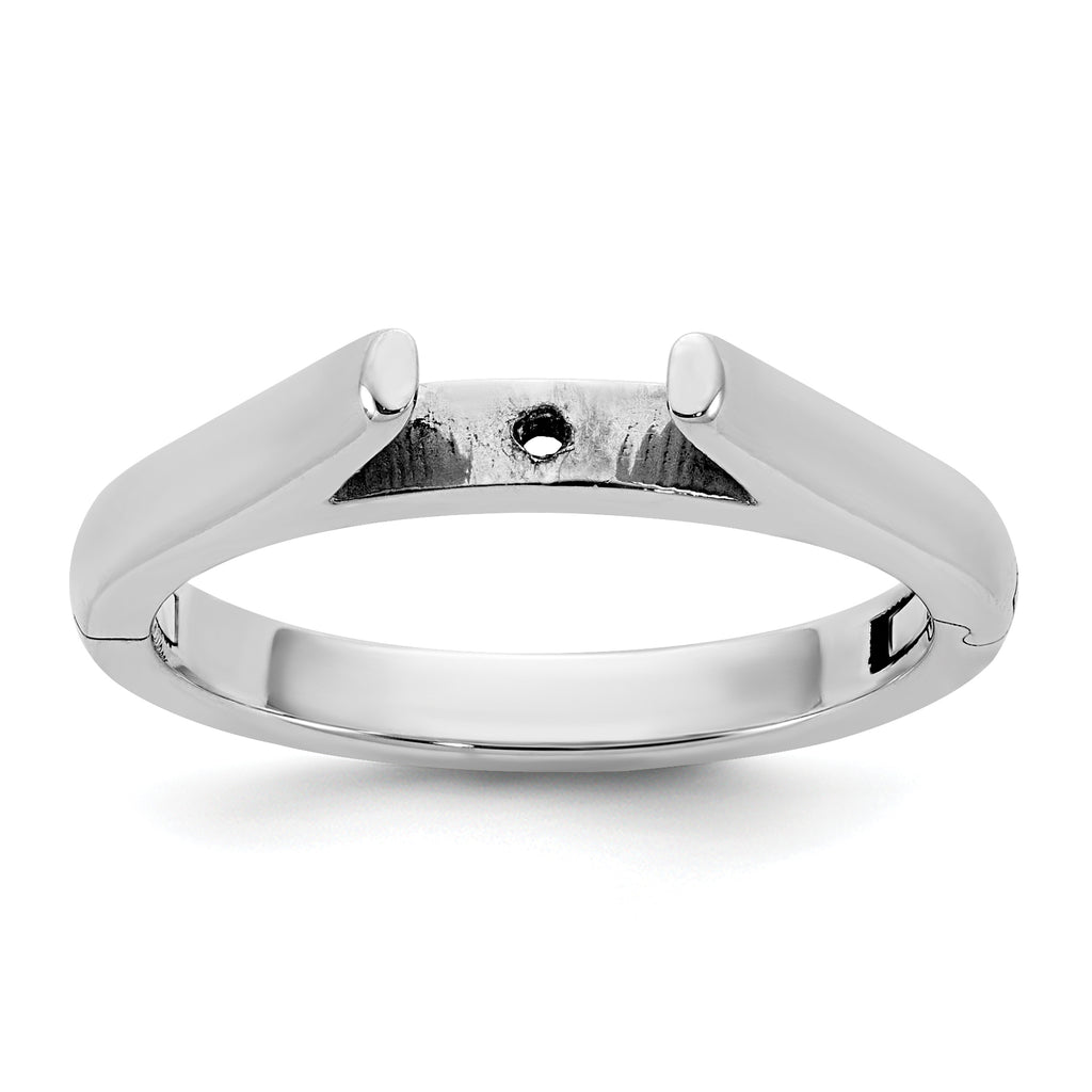 14kw CLIQ Hinged Cathedral Solitaire Peg Set Engagement Ring Mounting, No Stone Included