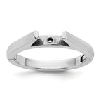 14kw CLIQ Hinged Cathedral Solitaire Peg Set Engagement Ring Mounting, No Stone Included