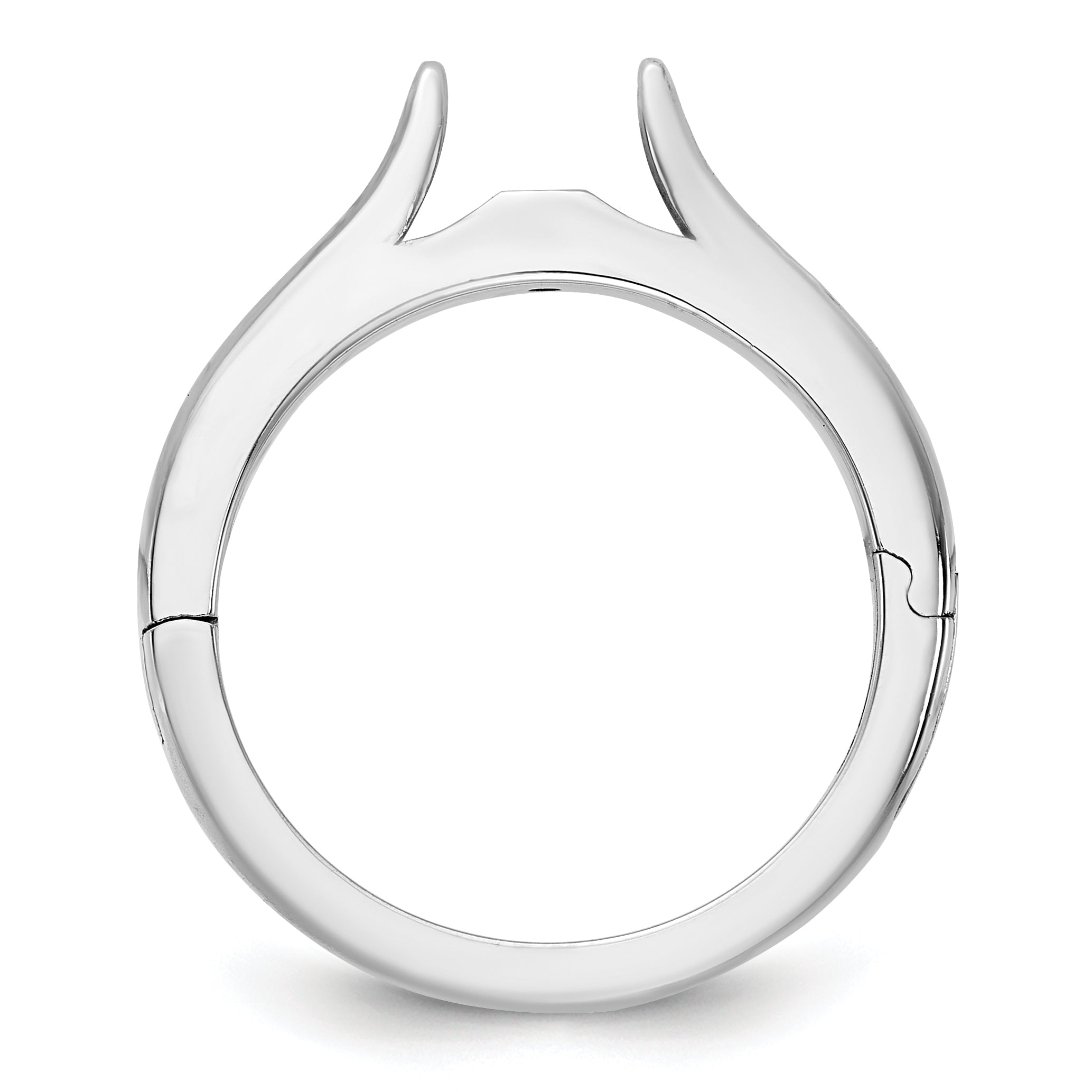 14kw CLIQ Hinged Cathedral Solitaire Peg Set Engagement Ring Mounting (No Stone Included)