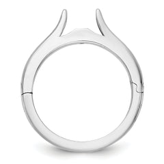 14kw CLIQ Hinged Cathedral Solitaire Peg Set Engagement Ring Mounting (No Stone Included)