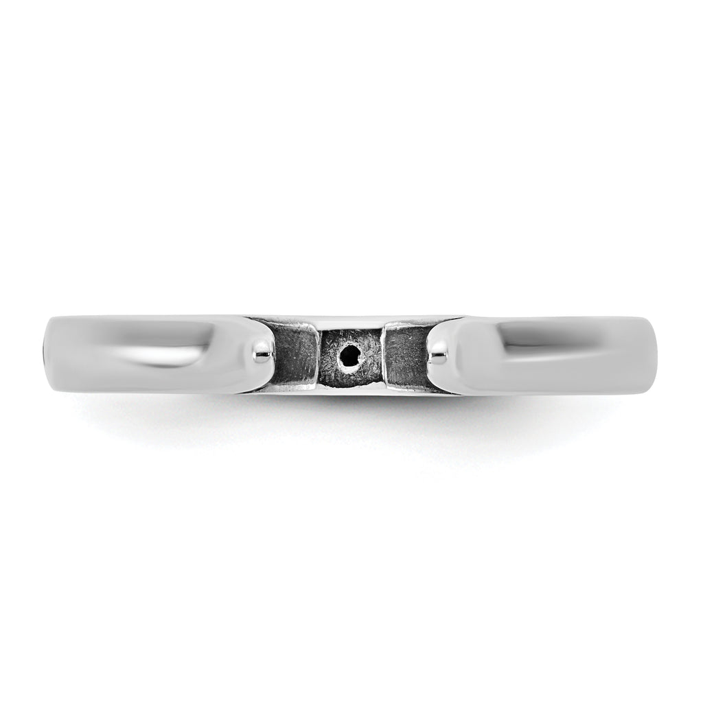 14kw CLIQ Hinged Cathedral Solitaire Peg Set Engagement Ring Mounting, No Stone Included
