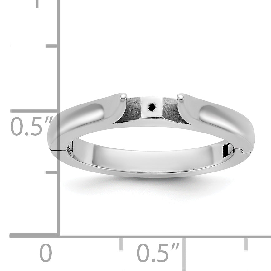14kw CLIQ Hinged Cathedral Solitaire Peg Set Engagement Ring Mounting (No Stone Included)