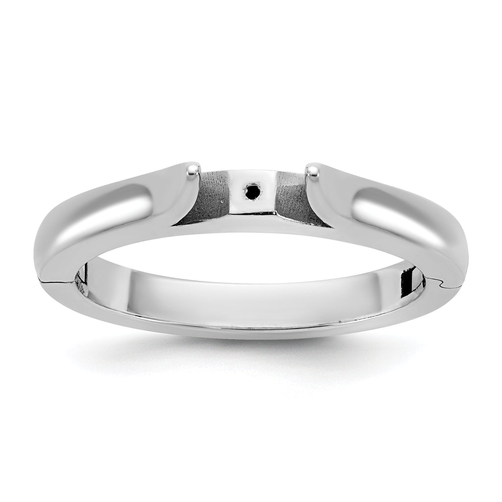 14kw CLIQ Hinged Cathedral Solitaire Peg Set Engagement Ring Mounting, No Stone Included
