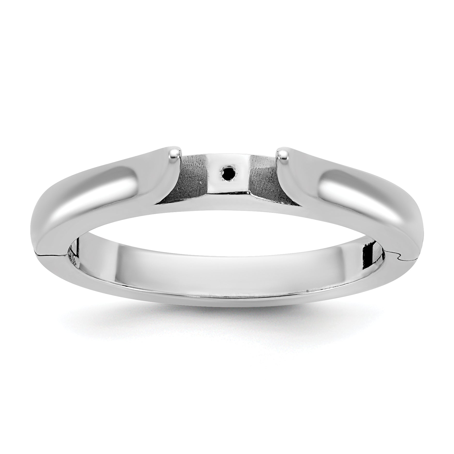 14kw CLIQ Hinged Cathedral Solitaire Peg Set Engagement Ring Mounting, No Stone Included