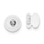 Silicone Sliders 14k White Gold Mushroom 1 Pair