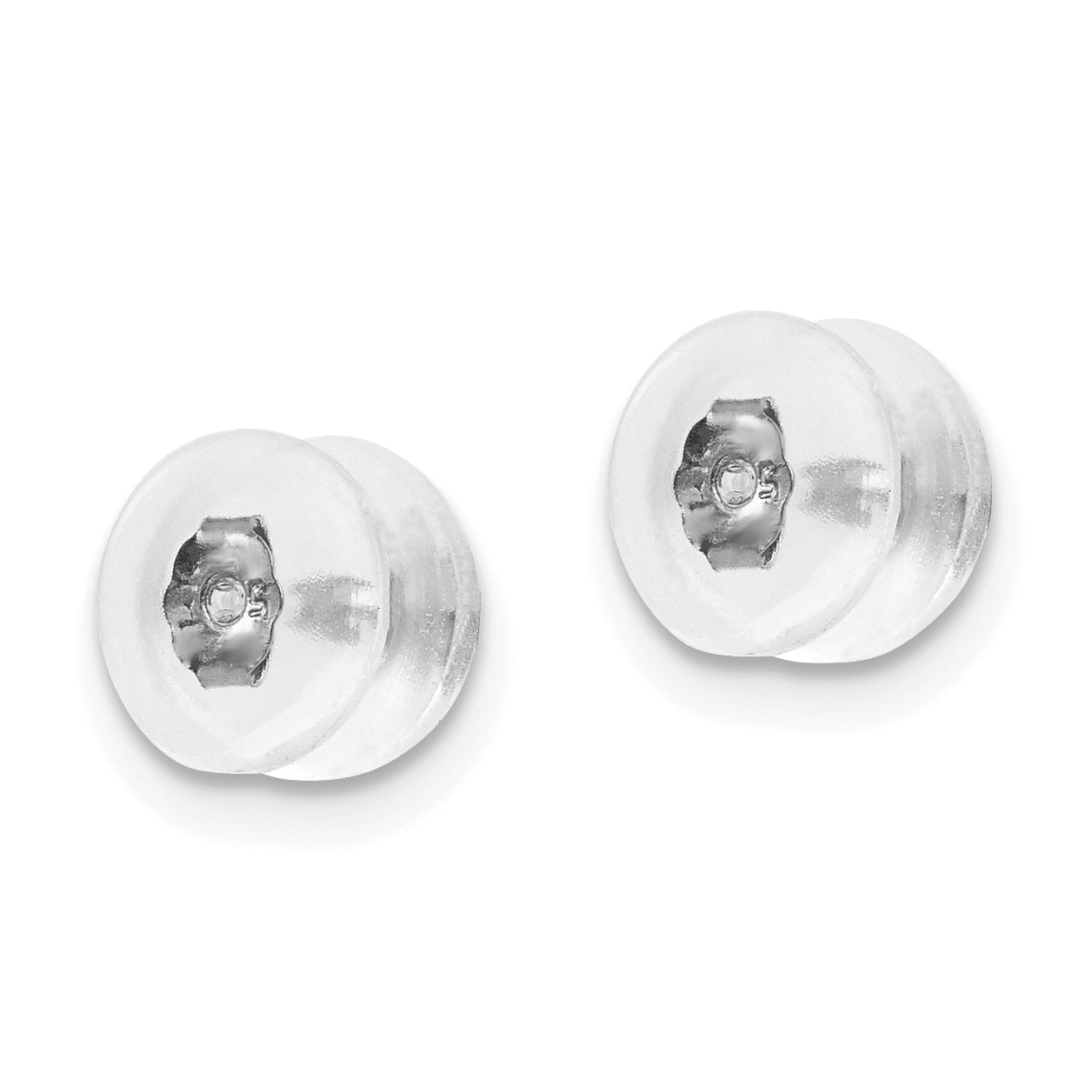 Mushroom Screwback Earring Backs in 14K White Gold Secondary image