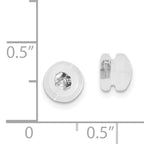 Silicone Sliders 14K WG ScrewBack Mushroom 1 Pair