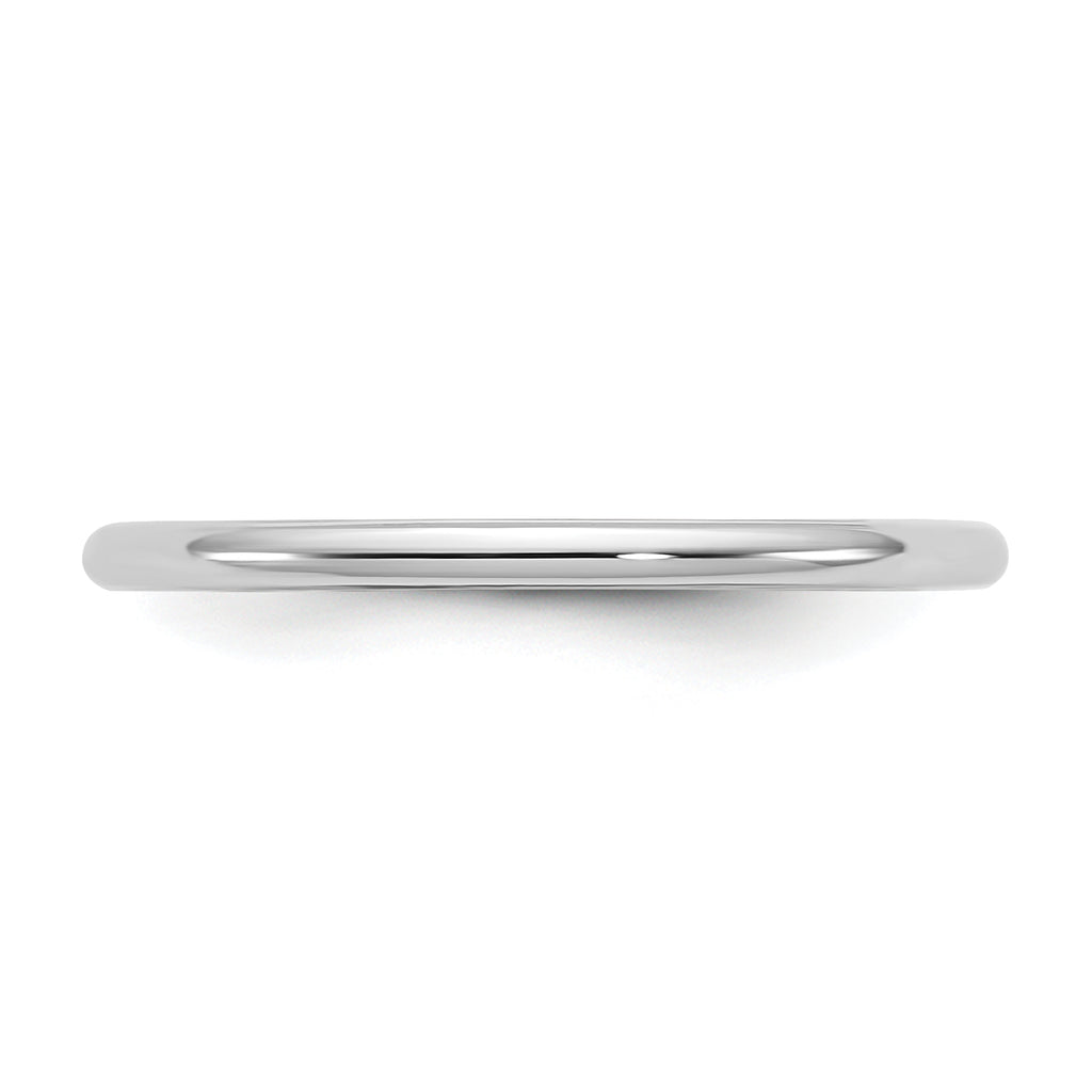 1.5mm 10K White Gold Standard Half Round Wedding Band - Sophia Jewelers