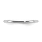 1.5mm 10K White Gold Standard Half Round Wedding Band - Sophia Jewelers