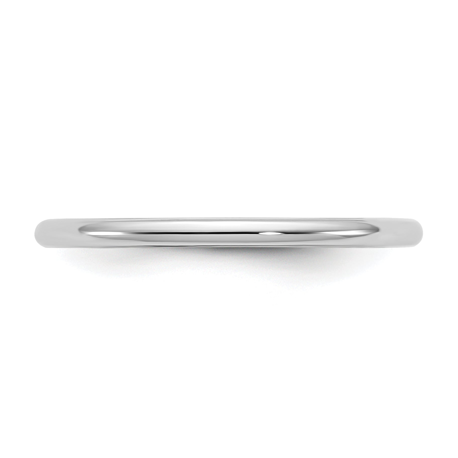 1.5mm 10K White Gold Standard Half Round Wedding Band - Sophia Jewelers