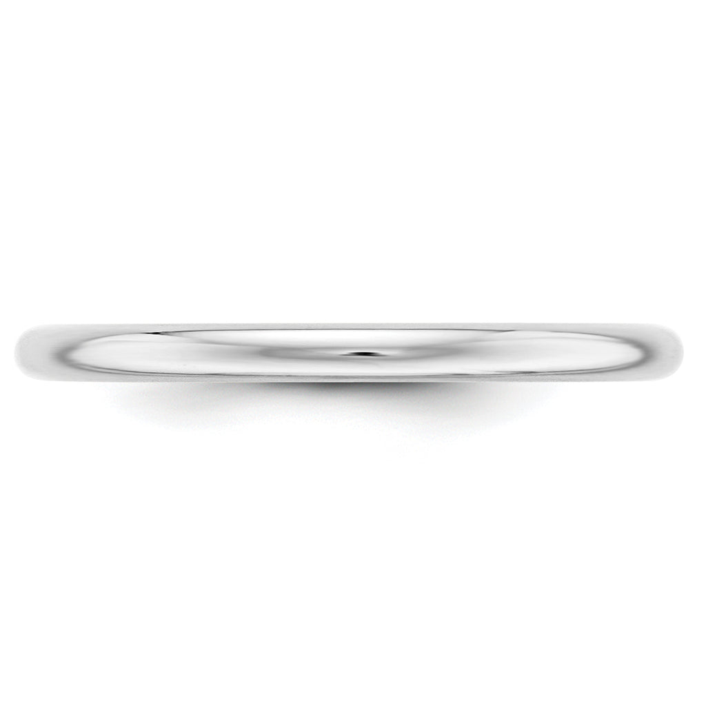 14k White Gold 3mm Half-Round Wedding Band