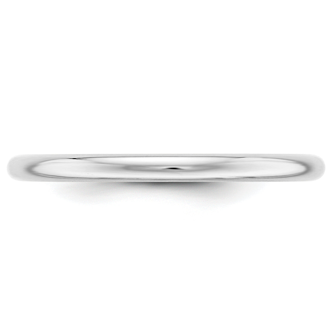 14k White Gold 3mm Half-Round Wedding Band