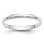 14k White Gold 2mm Half-Round Wedding Band