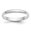 14k White Gold 2.5mm Half-Round Wedding Band