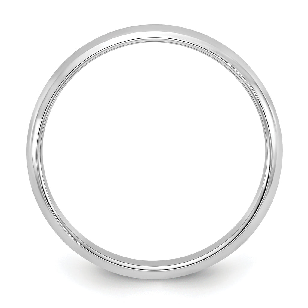 14k White Gold 3mm Half-Round Wedding Band