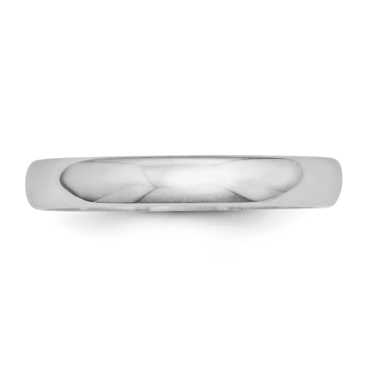 3.0mm 10K White Gold Standard Half Round Wedding Band Secondary image