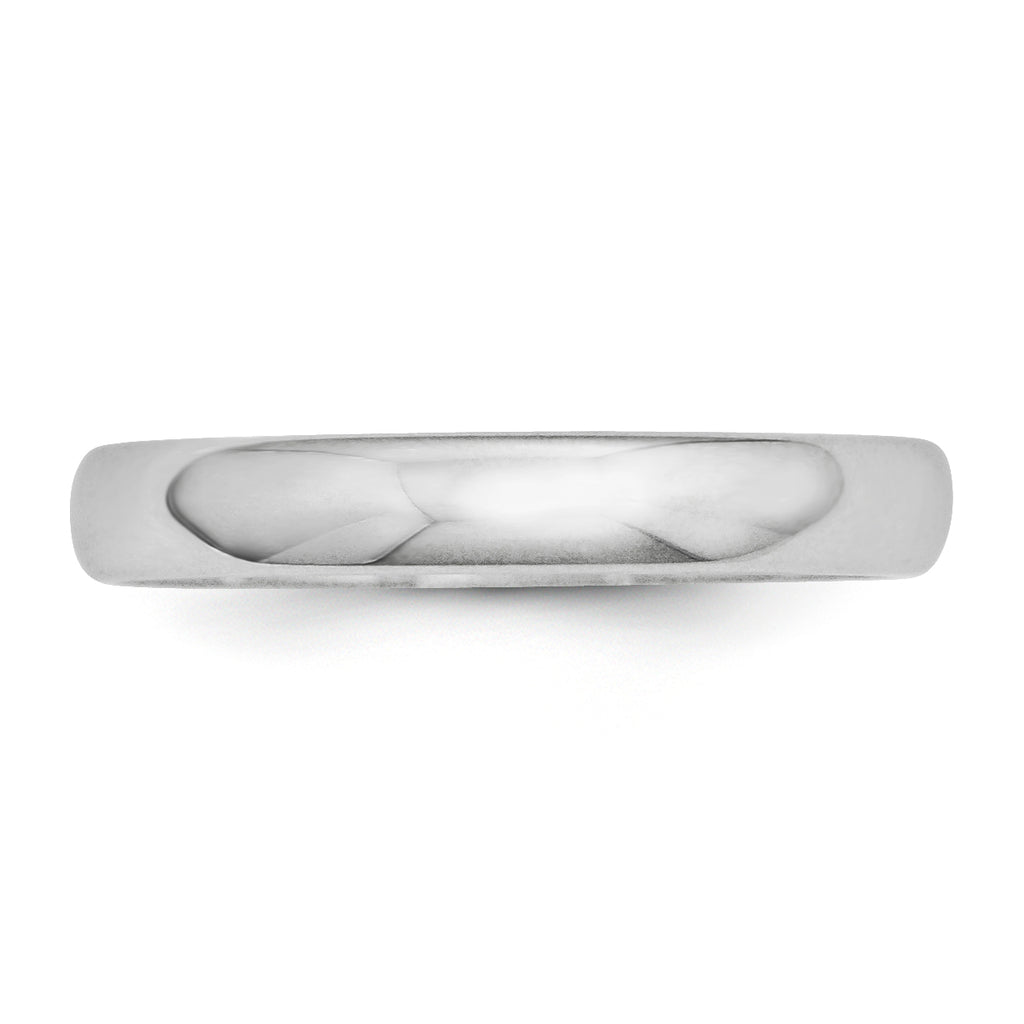3.0mm 10K White Gold Standard Half Round Wedding Band - Sophia Jewelers