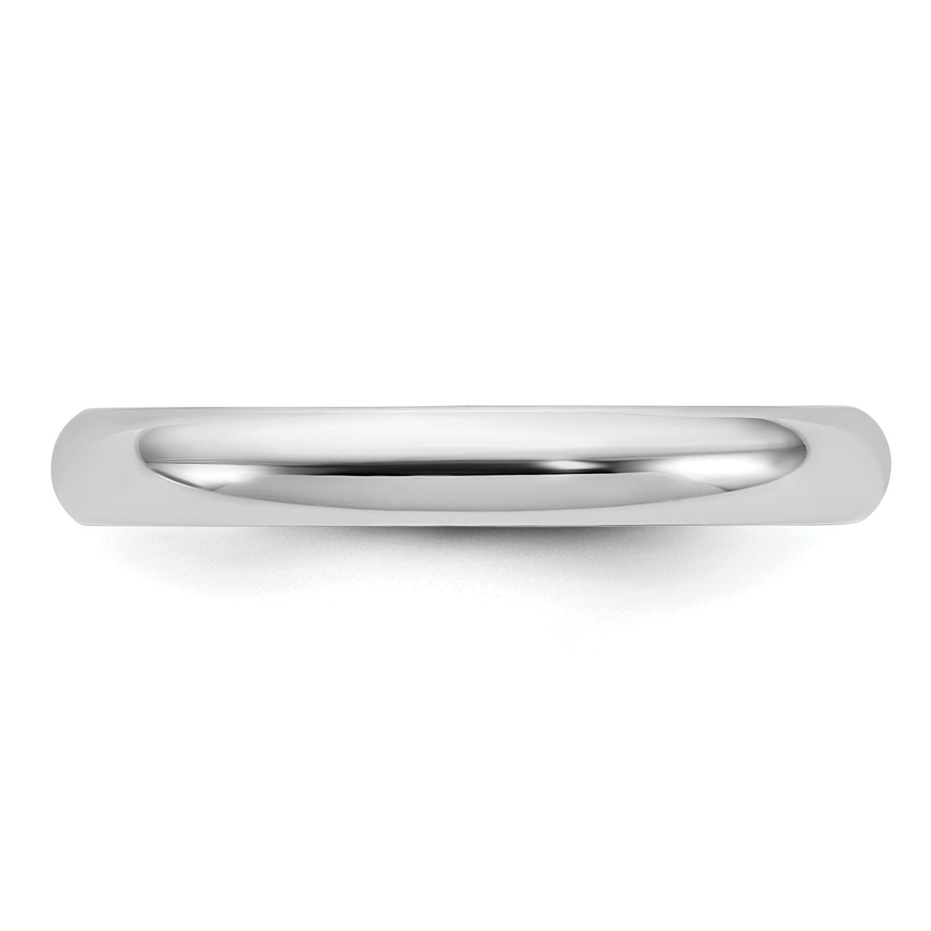 14k White Gold 3mm Half-Round Wedding Band