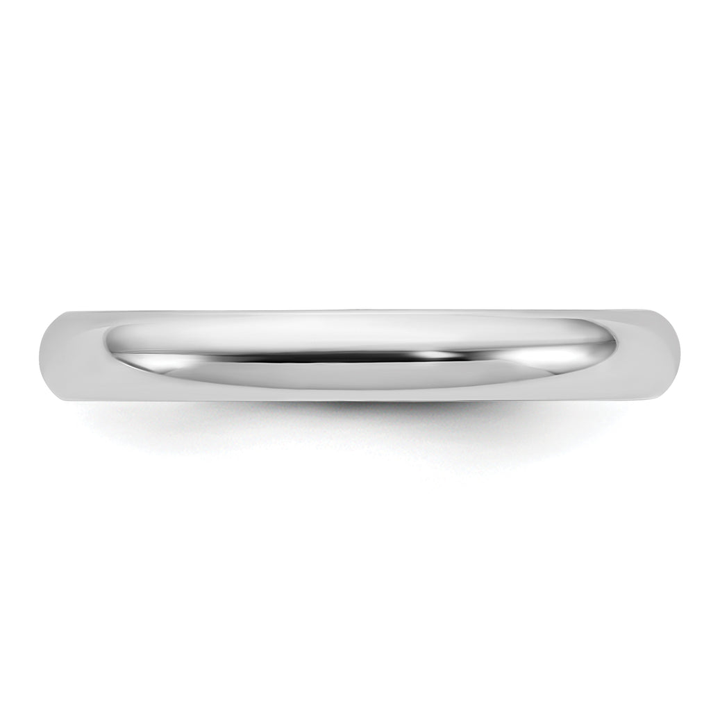 14k White Gold 2mm Half-Round Wedding Band