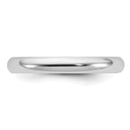 14k White Gold 2mm Half-Round Wedding Band