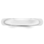 14k White Gold 4mm Half-Round Wedding Band