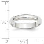 4.0mm 10K White Gold Standard Half Round Wedding Band - Sophia Jewelers