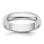 14k White Gold 4mm Half-Round Wedding Band