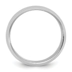 10K White Gold Half-Round Wedding Band 4.5mm
