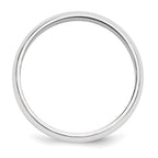 14k White Gold 5mm Half Round Wedding Band