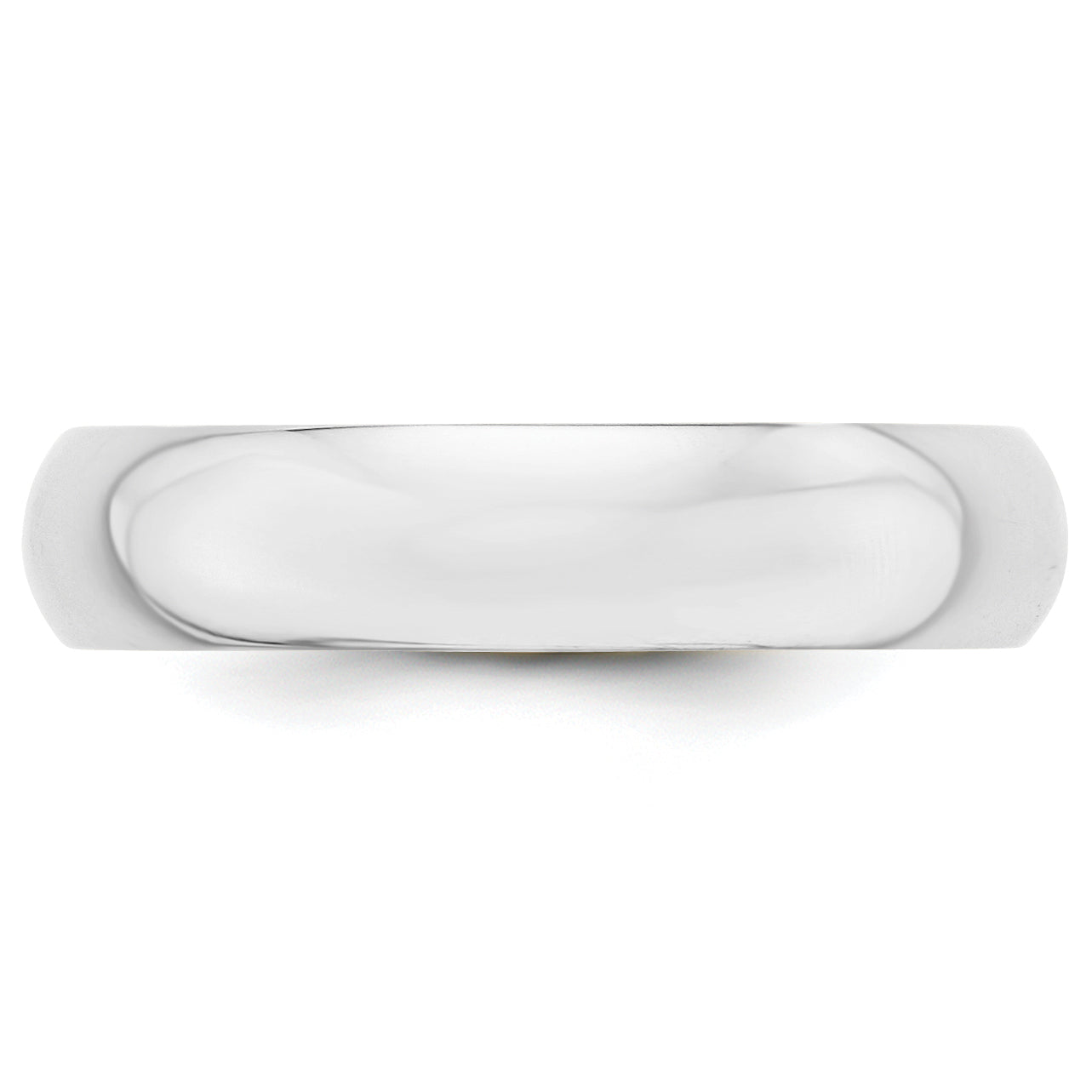 14k White Gold 5mm Half Round Wedding Band