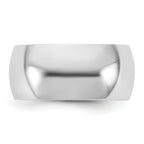 9.0mm 10K White Gold Standard Half Round Wedding Band - Sophia Jewelers