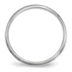 14k White Gold 2.5mm Half Round with Edge Wedding Band