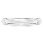 14K White Gold Half-Round Wedding Band 4mm