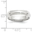 14k White Gold 5mm Half Round with Edge Wedding Band