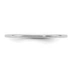 10K White Gold Half-Round Wedding Band 1mm