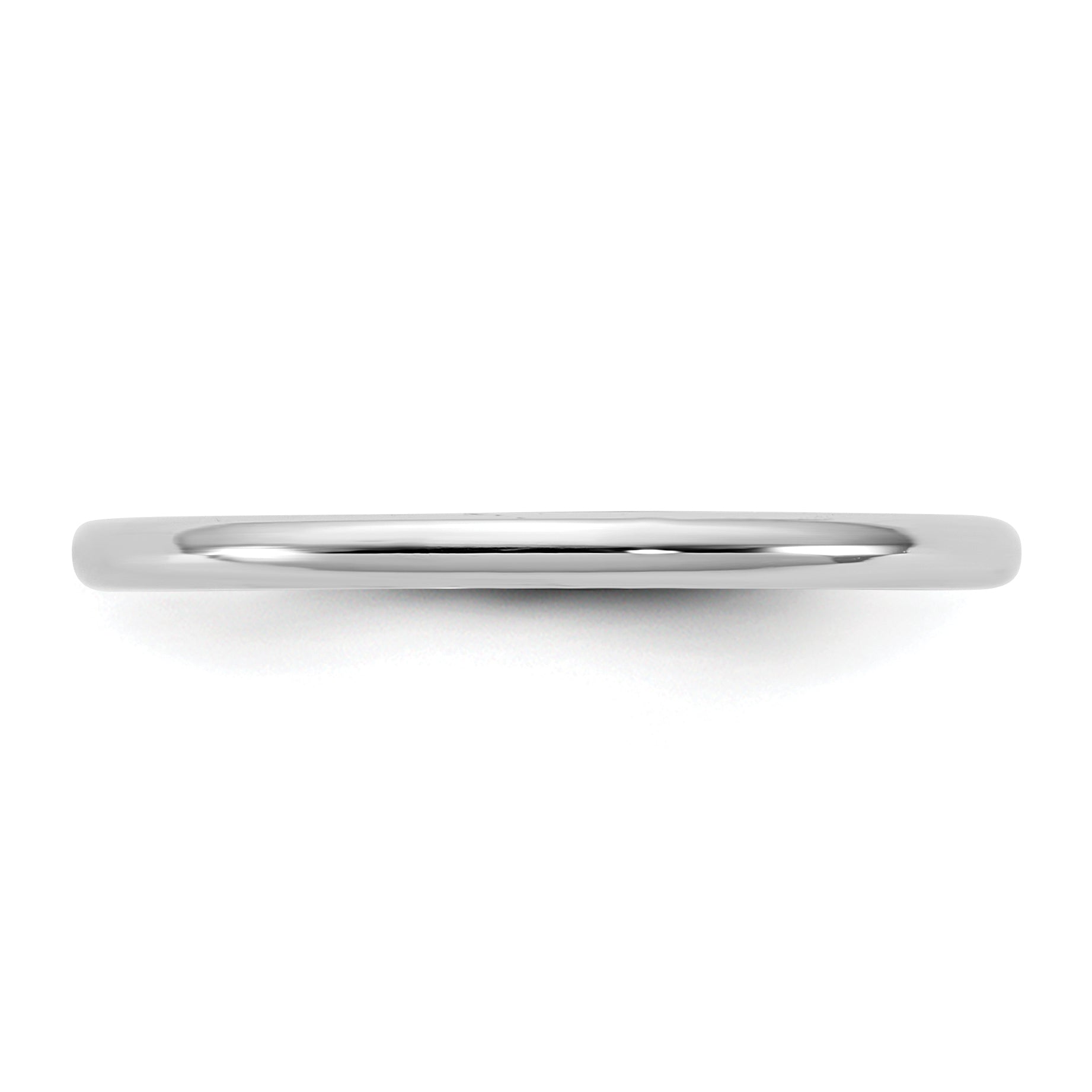 1.5mm 10K White Gold Lightweight Half Round Wedding Band Secondary image