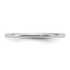 1.5mm 10K White Gold Lightweight Half Round Wedding Band - Sophia Jewelers