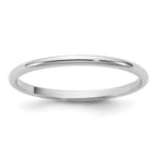 1.5mm 10K White Gold Lightweight Half Round Wedding Band - Sophia Jewelers