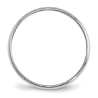 2.0mm 10K White Gold Lightweight Half Round Wedding Band - Sophia Jewelers
