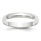 3.0mm 10K White Gold Lightweight Half Round Wedding Band - Sophia Jewelers